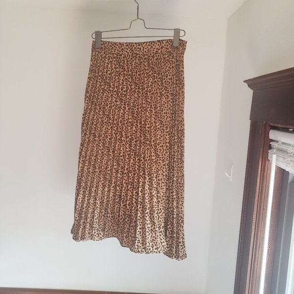 Leopard Cheetah Shein Midi Skirt - Picture 2 of 4